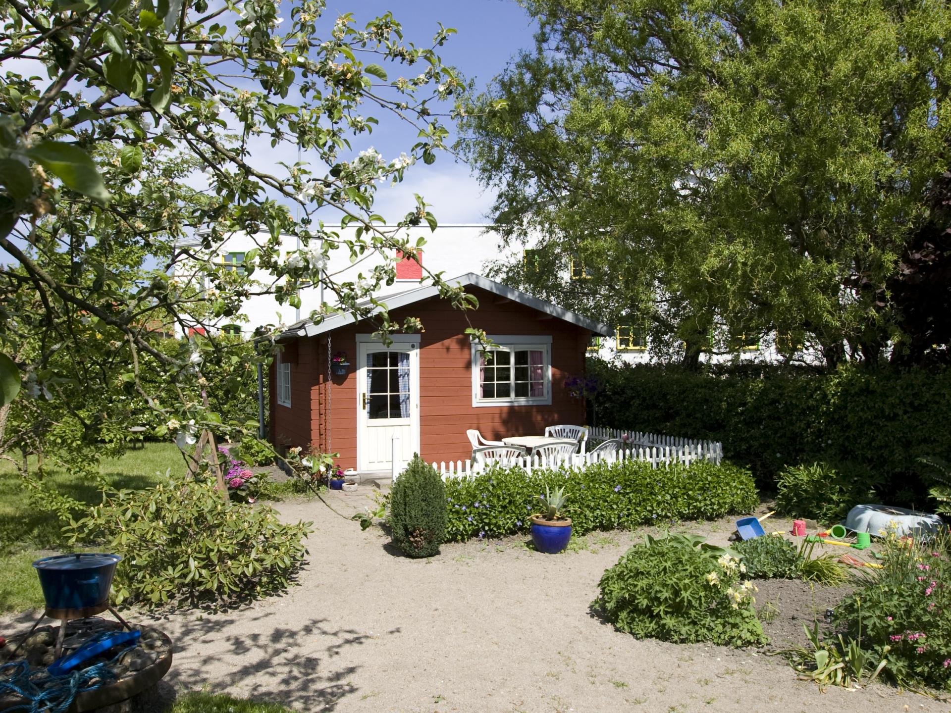 Rødt kolonihavehus